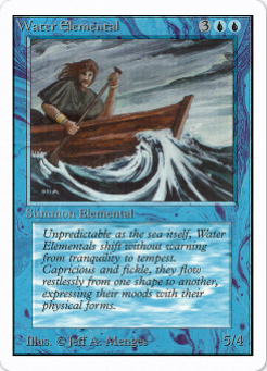 1993 Magic The Gathering Unlimited #92 Water Elemental U