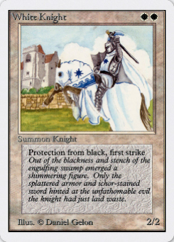 1993 Magic The Gathering Unlimited #44 White Knight U