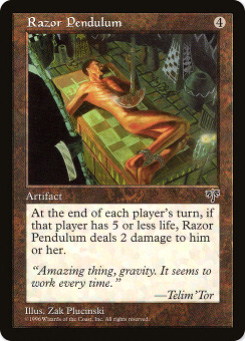 1996 Magic The Gathering Mirage #317 Razor Pendulum R