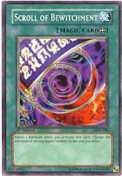 2003 Yu-Gi-Oh Labyrinth of Nightmare 1st Edition #LON048 Scroll of Bewitchment C
