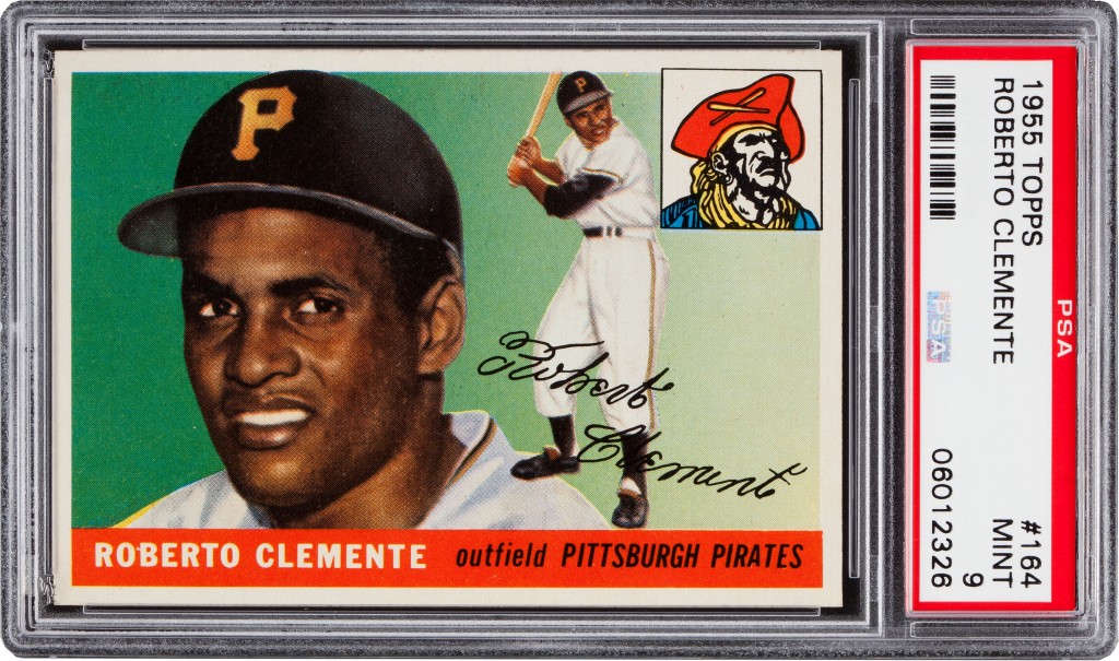 1955 Topps Roberto Clemente #164 PSA Mint 9 -$310,700 Image courtesy Heritage Auctions, HA