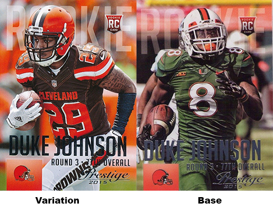 2015 Panini Prestige Football Variations Duke Johnson