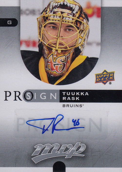 2015-16 Upper Deck MVP Pro Sign Tuukka Rask