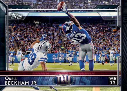 rare 2015 football cards 2015 Topps Football Unopened Jumbo Pack (50) main image 1
