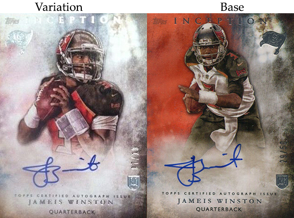 2015 Topps Inception Football Rookie Autograph Variations Jameis Winston Pair