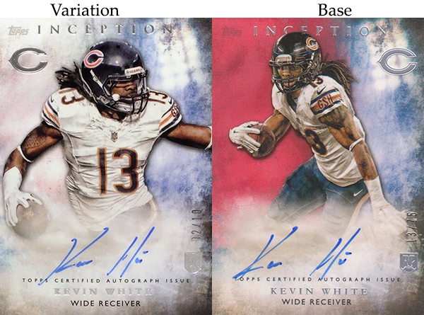 2015 Topps Inception Football Rookie Autograph Variations Kevin White Pair