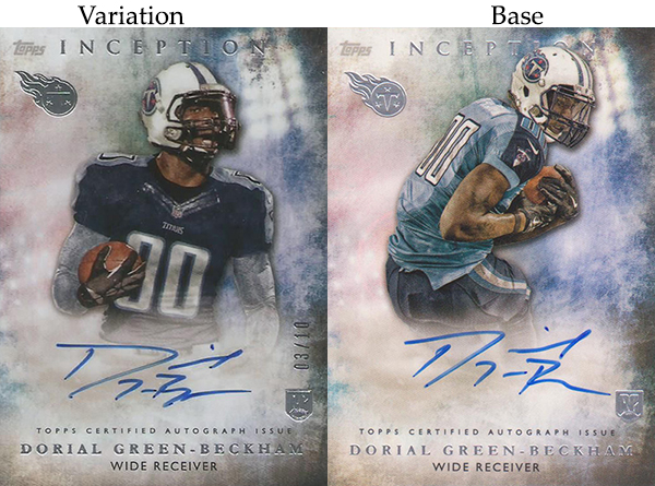 2015 Topps Inception Rookie Autographs Variations Dorial Green-Beckham Pair