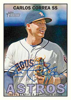 2016 Topps Heritage Baseball Real One Autographs Carlos Correa
