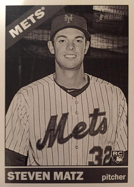 2015 Topps Heritage High Number Black and White Steven Matz