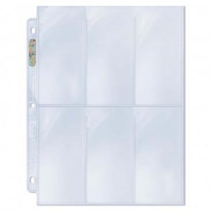 6 pocket card sleeves LaserWeld 6-Pocket Page (100 CT. Box)