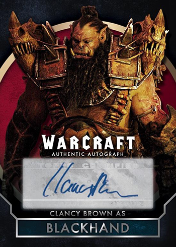2016 Topps Warcraft Autograph Clancy Brown Mock-Up