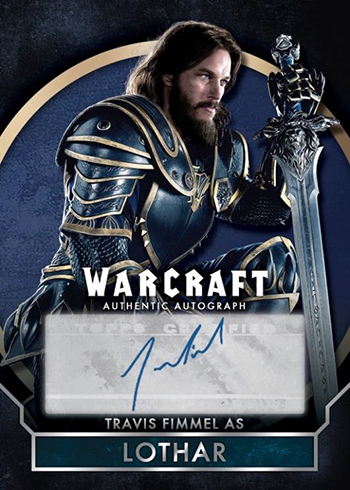 2016 Topps Warcraft Autographs Tavis Fimmel Mock-Up