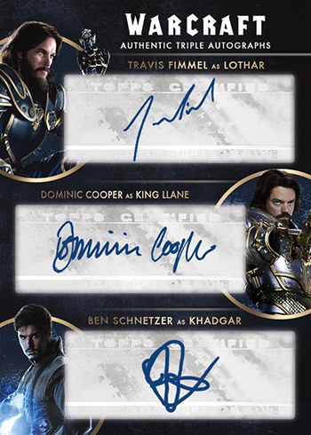 2016 Topps Warcraft Triple Autograph