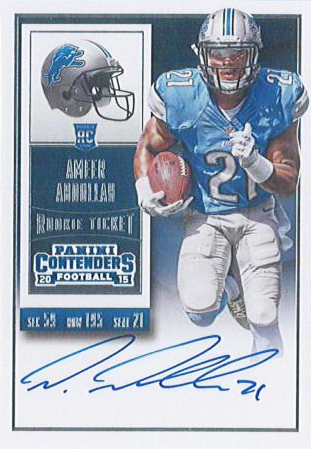 2015 Panini Contenders Football Rookie Ticket Autograph 202 Ameer Abdullah