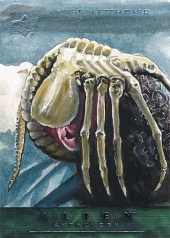 2016 Upper Deck Alien Anthology Sketch Cards Face Hugger