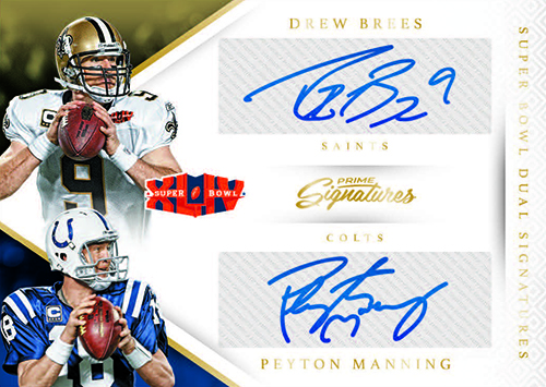 2016 Panini Prime Signatures Football Super Bowl Dual Signatures