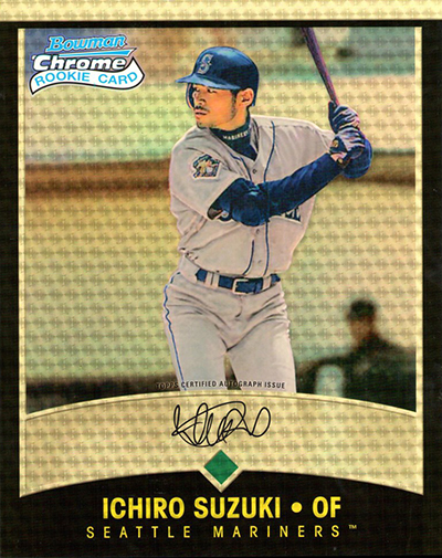 Jumbo 2001 Bowman Chrome Ichiro Superfractor Autographs
