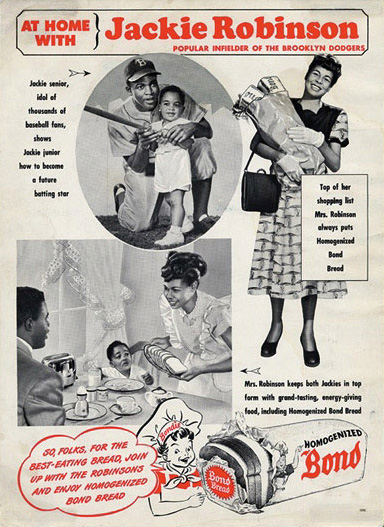1947 Bond Bread Jackie Robinson Poster