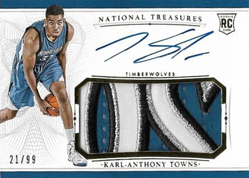 2015-16 National Treasures Rookie Patch Autographs