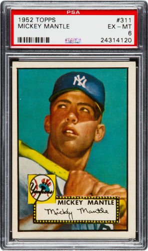 1952 Topps Mickey Mantle PSA 6