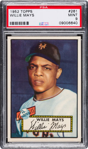 1952 Topps Willie Mays PSA 9