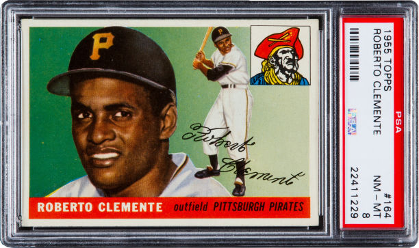 1955 Topps Roberto Clemente PSA 8