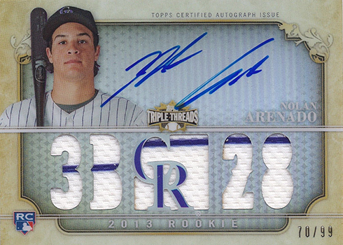 2013 Topps Triple Threads Nolan Arenado RC