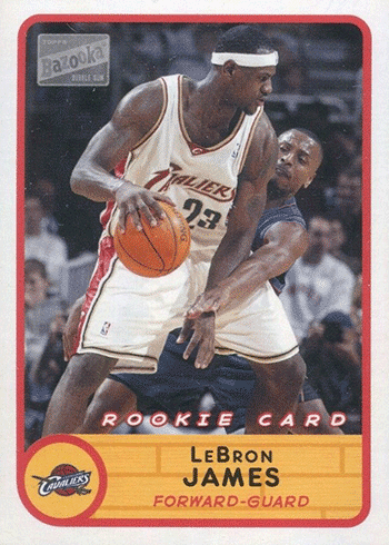 sp authentic lebron james rookie card