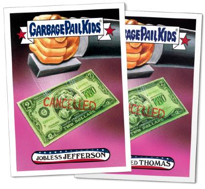 2016 Topps Garbage Pail Kids Founding Fathers Fourth of July 4 Thomas Jefferson