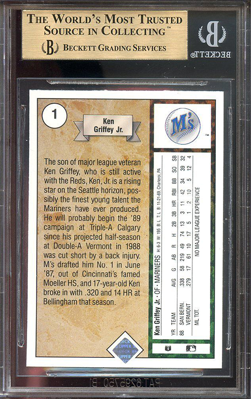 How to Spot a High Grade 1989 Upper Deck Ken Griffey Jr
