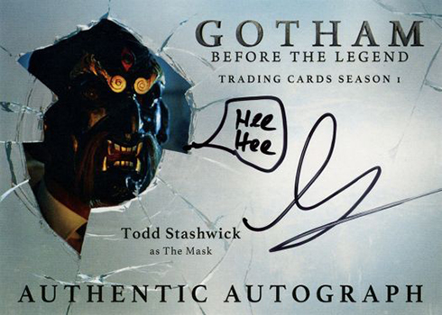 2016 Gotham Season 1 Autographs Todd Stashwick Mask