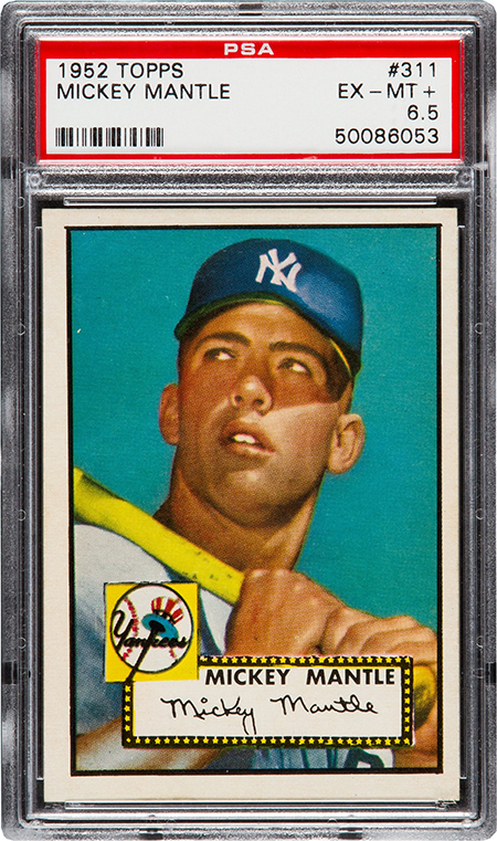 1952 Topps Mickey Mantle PSA 6-5 Heritage-Aug-2016 450