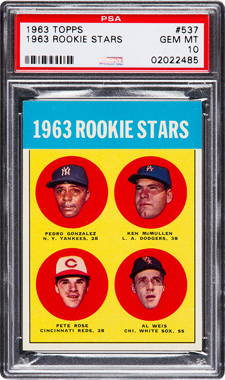 1963 Topps Pete Rose RC PSA 10 450