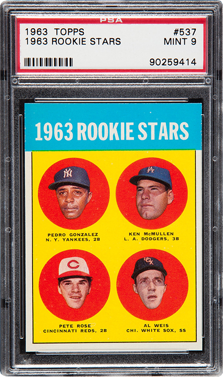 1963 Topps Pete Rose RC PSA 9 Heritage Aug-2016 450