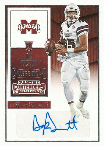 2016 Contenders Draft Picks Dak Prescott RC