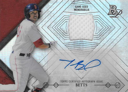 2014 Bowman Platinum Jersey Autograph Mookie Betts