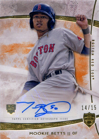 2014 Topps Supreme Mookie Betts Autograph Orange