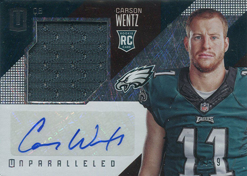2016 Panini Unparalleled Carson Wentz RC