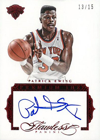 2015-16 Panini Flawless Basketball Patrick Ewing Autographs