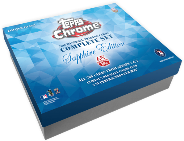 2016 Topps Chrome 65th Anniversary Blue Sapphire Factory Set