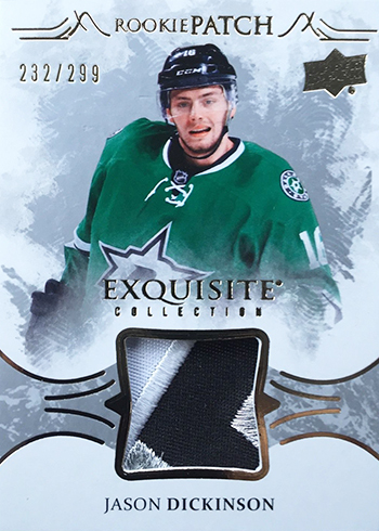2016-17 Upper Deck Black Diamond Hockey Exquisite Rookie Patch