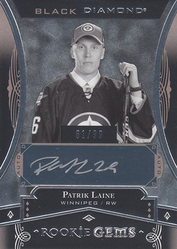2016-17 Upper Deck Black Diamond Hockey Pure Black Rookie Gems Autographs Patrik Laine