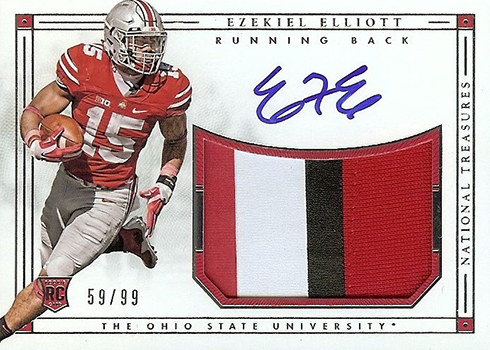 2016 Panini National Treasures Collegiate Ezekiel Elliott