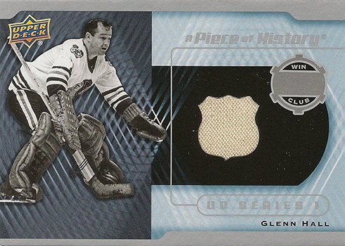 2016-17 Upper Deck Series 1 Hockey A Piece of History 300 Win Club Glenn Hall