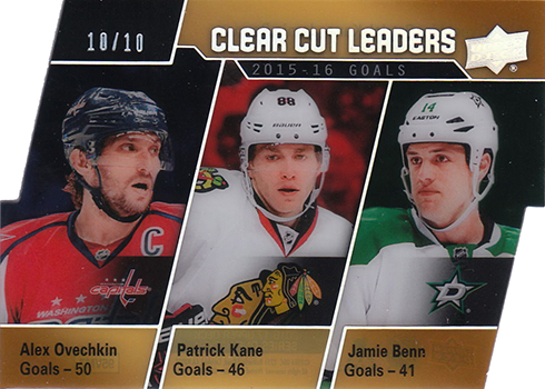 2016-17 Upper Deck Series 1 Hockey Clear Cut Leaders Ovechkin Benn Kane