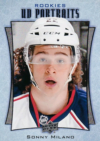 2016-17 Upper Deck Series 1 Hockey UD Portraits Rookies Sonny Milano