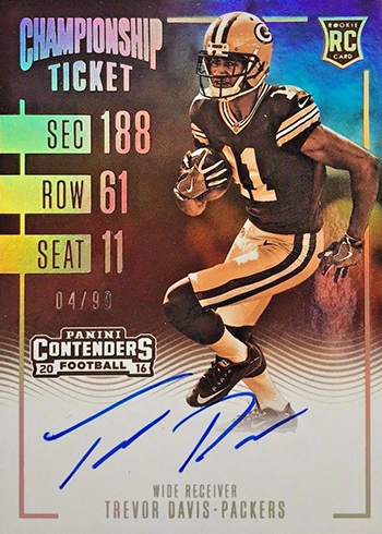 2016 Contenders Football Sepia Championship Trevor Davis