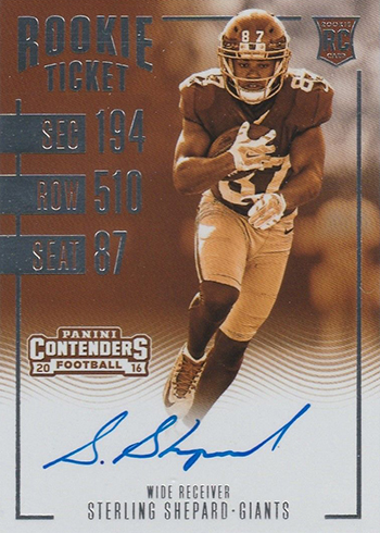2016 Panini Contenders Football Sepia Sterling Shepard