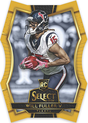 2016 Panini Select Football Base Premier Level Gold Prizm Die-Cut
