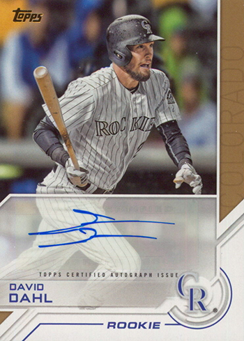 2016 Topps Salute Autographs David Dahl